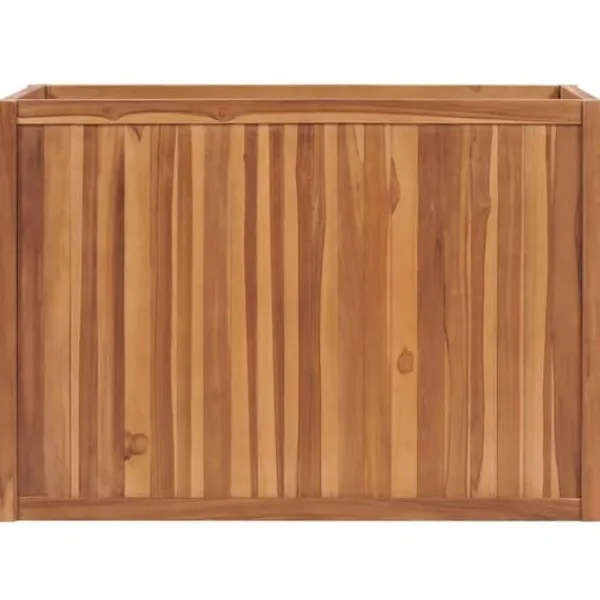 Best Hævet plantekasse i massivt teaktræ | Størrelse: 100x50x70 cm Plantningsbænke