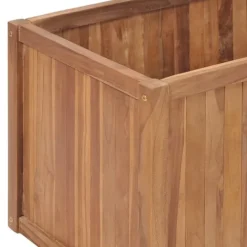 Plantningsbænke^Hævet plantekasse i teaktræ - Holdbart højbed | Størrelse: 200x50x50 cm