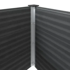 Clearance Hævet plantekasse i træ-plastkomposit - Blomsterbed | Farve: Grå | Størrelse: 250x50x91 cm Plantningsbænke