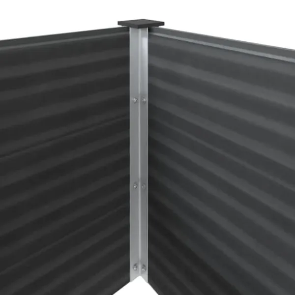 Clearance Hævet plantekasse i træ-plastkomposit - Blomsterbed | Farve: Grå | Størrelse: 250x50x91 cm Plantningsbænke