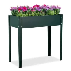 Plantningsbænke^Hævet plantekasse, 80x85x40 cm, grøn