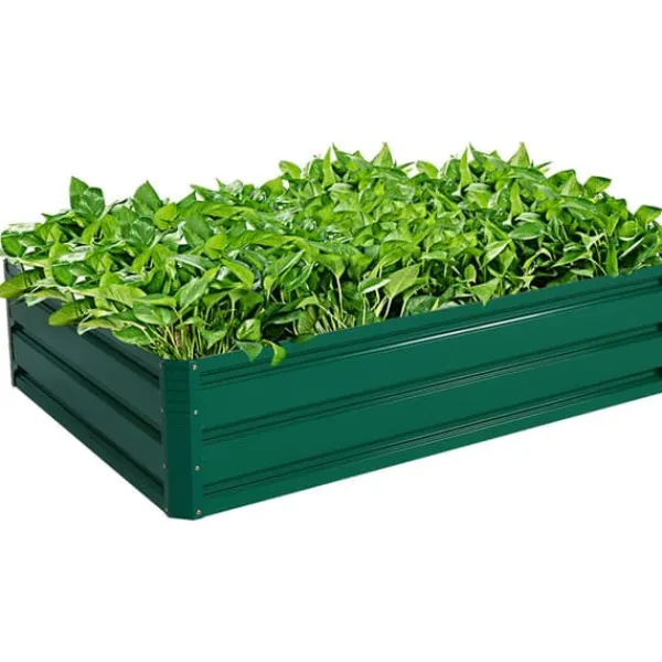 Hævet Plantekasse, 120x90x30 cm, Grøn Plantningsbænke