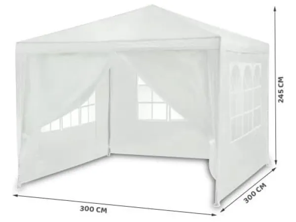 Best Hvid havepavillon 3x3m 4936 Telte & Lysthuse