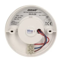 Hvid overflademonteret bevægelsessensor 800W 360° IP20 Orno OR-CR-250 Bevægelsesdetektorer