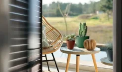 New HVID urtepotte 18cm SNEHVID DÆKKE RILLET POLSK PRODUKT Pænt Krukker & Plantebeholdere