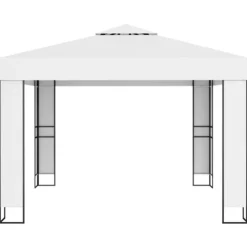 Hot Hvid 3x3 m pavillon med dobbelttag - Robust og vandafvisende | Farve: Hvid | Størrelse: 3x3 m Telte & Lysthuse