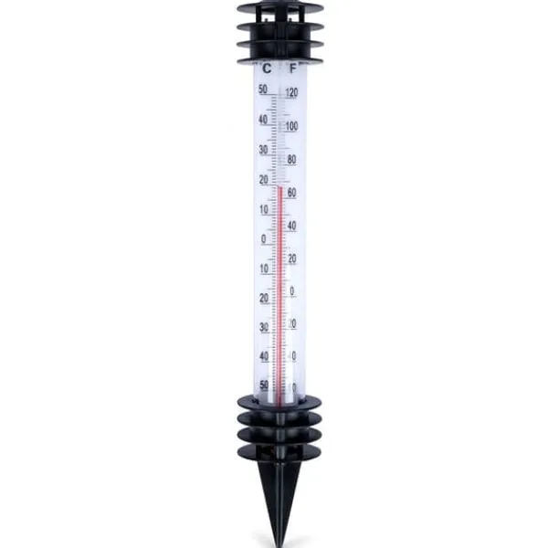 Regnmåler^Hvidt eksternt termometer, indsat, 23 cm