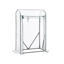 Drivhus^Hvidt plastikdrivhus, 100 x 50 x 150 cm