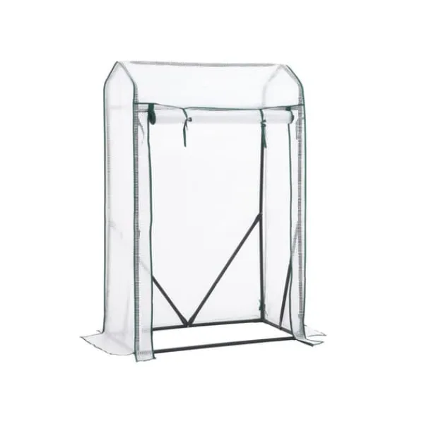 Drivhus^Hvidt plastikdrivhus, 100 x 50 x 150 cm