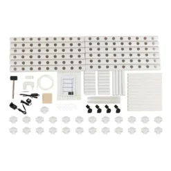 Plantestativer^Hydroponisk Dyrkningsanlæg - 4 Etager 108 Plantepladser - Timerstyret Vandpumpe - PVC - Hydroponisk Dyrkningssæt - Til Salat Raps Rødbeder