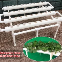 Best Hydroponisk dyrkningssæt - 1-lags system - 36 plantehuller - Huldiameter 3,2 cm - PVC-U - Vandsparende - Lavendel Kit Til Plante- & Urtedyrkning