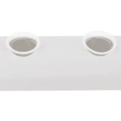 Plantestativer^Hydroponisk dyrkningssæt - Plantehylde - 108 Plantepladser - Pumpe & Hjul - Hul Ø32 mm - 89×36×144 cm - EU/US-stik - Hvid