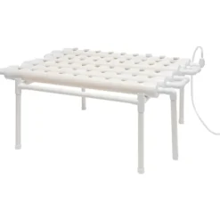 Kit Til Plante- & Urtedyrkning^Hydroponisk dyrkningssæt - 1-lags rørsystem - 54 plantepladser - PVC-U - Rør Ø 6,3 cm, Hul Ø 3,2 cm - Vandsparende - Lysegrå