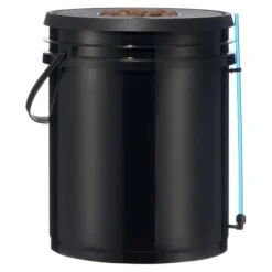 Kit Til Plante- & Urtedyrkning^Hydroponisk dyrkningssystem, Deep Water Culture 4 spande, 30x30x38 cm, sort, PP-materiale