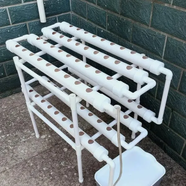Kit Til Plante- & Urtedyrkning^Hydroponisk dyrkningssystem - Dyrkningssæt - 72 huller - PVC - Til grøntsager - Hvid