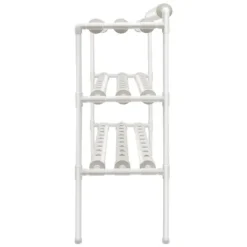Best Hydroponisk dyrkningssystem, 3-etagers PVC-rørsystem, 90 plantepladser Kit Til Plante- & Urtedyrkning