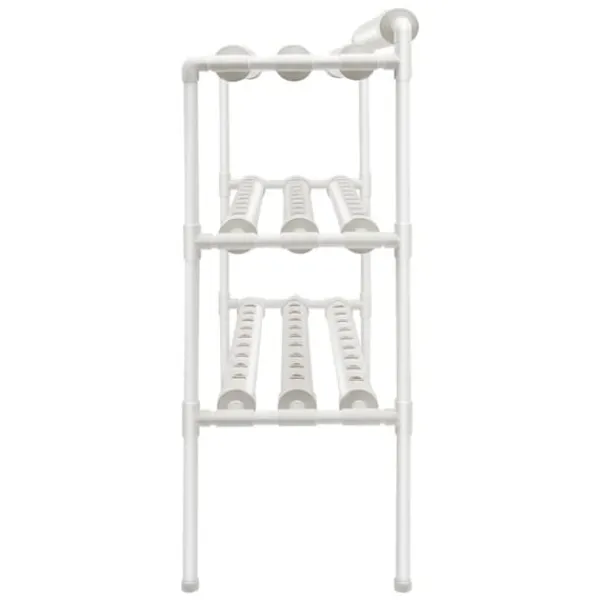 Best Hydroponisk dyrkningssystem, 3-etagers PVC-rørsystem, 90 plantepladser Kit Til Plante- & Urtedyrkning