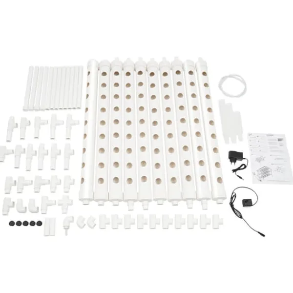 Best Hydroponisk dyrkningssystem, 3-etagers PVC-rørsystem, 90 plantepladser Kit Til Plante- & Urtedyrkning