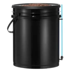 Discount Hydroponisk dyrkningssystem, Deep Water Culture 4 spande 30x30x38 cm, Sort, PP-materiale Kit Til Plante- & Urtedyrkning