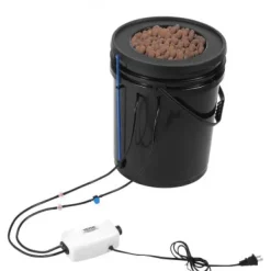 Sale Hydroponisk dyrkningssystem, 5-gallon deep water culture, 30x30x38 cm, sort, PP-materiale Kit Til Plante- & Urtedyrkning