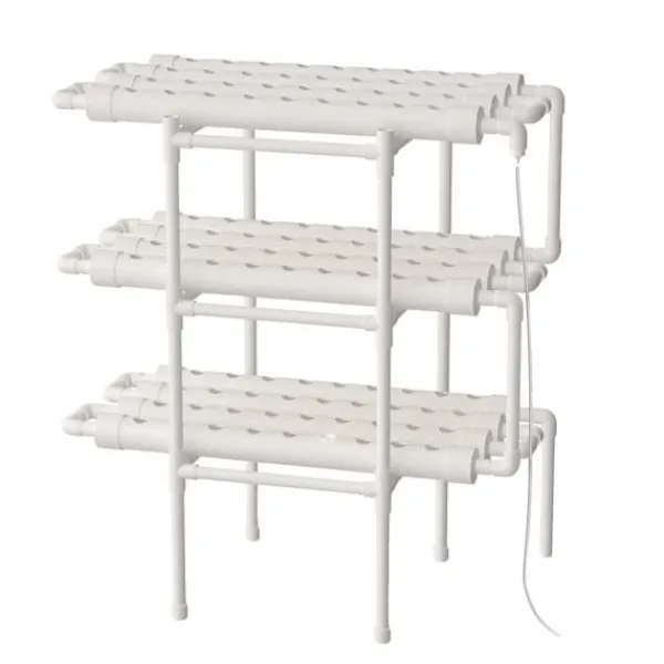 Discount Hydroponisk System, 3 Lag, 108 Plantningspunkter,Hvid Kit Til Plante- & Urtedyrkning