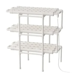 Discount Hydroponisk System, 3 Lag, 108 Plantningspunkter,Hvid Kit Til Plante- & Urtedyrkning