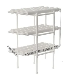 Kit Til Plante- & Urtedyrkning^Hydroponisk System, 108 Plantepladser, 3-Lags Design,HVID
