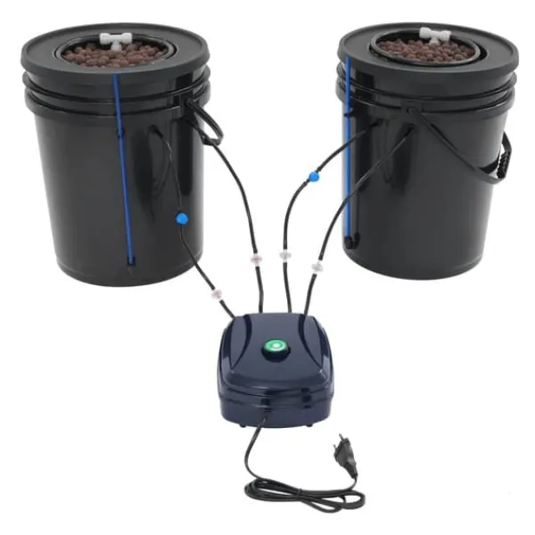 Outlet Hydroponisk System, 5-Gallon Kapacitet, Inkluderer Luftpumpe,sort Kit Til Plante- & Urtedyrkning