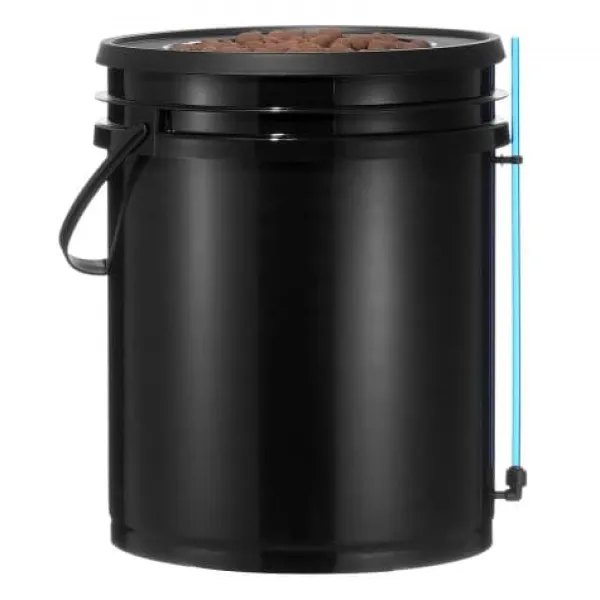 Kit Til Plante- & Urtedyrkning^Hydroponisk system, recirkulerende Deep Water Culture 4 spande, 30x30x38 cm, sort, PP-materiale