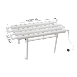 Discount Hydroponisk Vækstsæt, 36 Plantepladser, Nem Installation,HVID Kit Til Plante- & Urtedyrkning