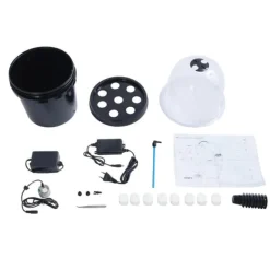 Kit Til Plante- & Urtedyrkning^Hydroponisk Vækstsæt, Fog Culture Teknologi, Moderne Design, Komplet Sæt,Sort