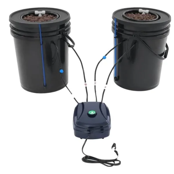 Kit Til Plante- & Urtedyrkning^Hydroponisk Vækstsysten, Dyb Vandskultur, Luftpumpe Inkluderet,sort