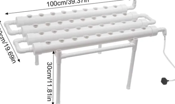 Hot Hydroponiske formeringssystemer, 4 rør, 36 plantepladser Kit Til Plante- & Urtedyrkning