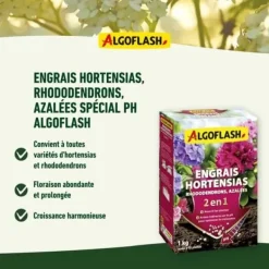 New Hyesiah gödselmedel, rhododendron och azalea - algoflash naturasol - pH special - 1 kg Gødningsmidler