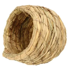 Til Fugle & Småvildt^Hyggeligt håndflettet fuglehus til parakitter, undulater, papegøjer, finker og spurve