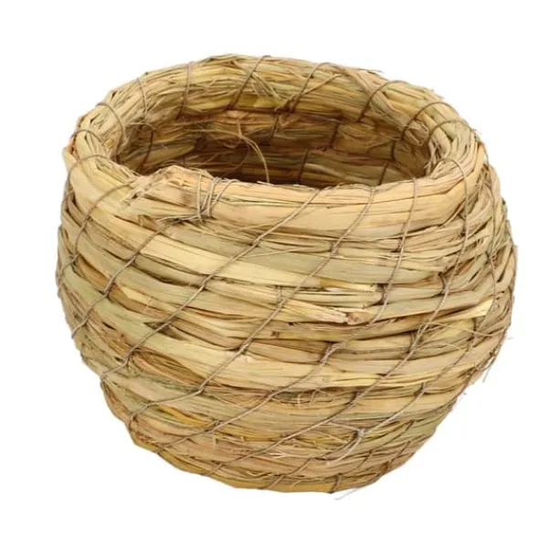 Til Fugle & Småvildt^Hyggeligt håndflettet fuglehus til parakitter, undulater, papegøjer, finker og spurve