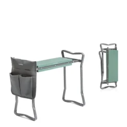 Støtte Med Hjul, Sæder & Knæbeskyttelse Til Havepleje^3-i-1 Folding Garden Seat med taske til Værktøj Situl InnovaGoods