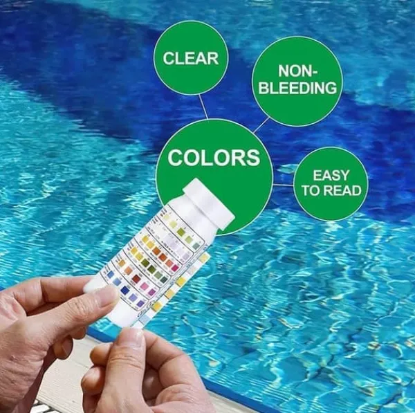 Hot 6-i-1 Pool & Spa Teststrimler, Vandtester 50-Pak - pH, Klor, Alkalinitet, Cyanursyre, Hårdhed Pool- & Spatilbehør