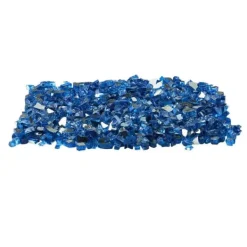 Tilbehør Til Brændeovne & Pejse^Ildglas 1/2-tommer, 10 LBS Pejsglassten, Til Bålplads, Pacific Blue Farve