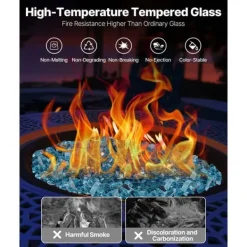 Sale Ildglas 1/2-tommer, 10 LBS pejsglassten til bålplads, Aqua Blå Farve Tilbehør Til Brændeovne & Pejse
