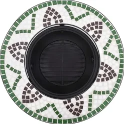 Sale Ildsteder - Living bålfad mosaik 68 cm keramik grøn Pejse