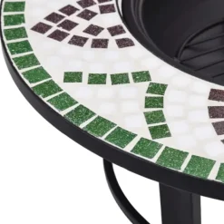 Sale Ildsteder - Living bålfad mosaik 68 cm keramik grøn Pejse