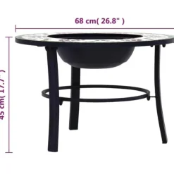 Sale Ildsteder - Living bålfad mosaik 68 cm keramik grøn Pejse