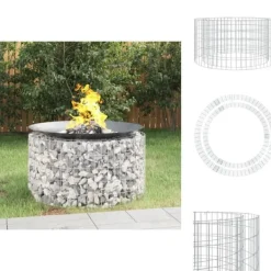 Pejse^Ildsteder - Living gabion-bålkurv Ø 100 cm galvaniseret jern