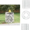Pejse^Ildsteder - Living gabion-bålkurv Ø 50 cm galvaniseret jern