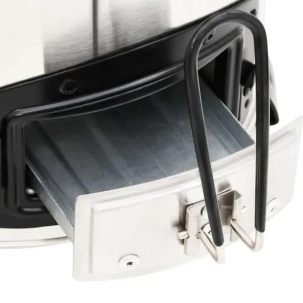 Brændeovne^Ildsteder - Living grydekomfur m. USB-ventilator 35,5x26x28 cm rustfrit stål sølv