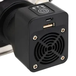 Brændeovne^Ildsteder - Living grydekomfur m. USB-ventilator 35,5x26x28 cm rustfrit stål sølv