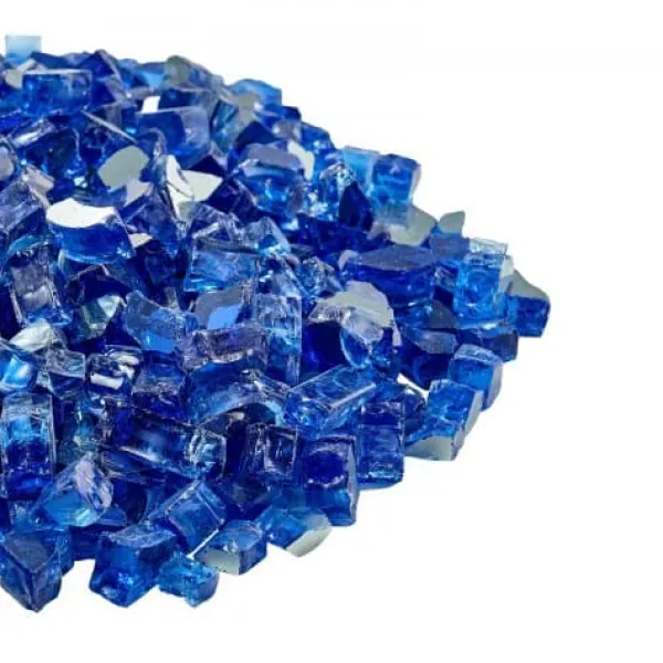 Online Ildstedsglas, Reflekterende Knust Glas 12,7 mm, Koboltblå, Hærdet Glas Tilbehør Til Brændeovne & Pejse
