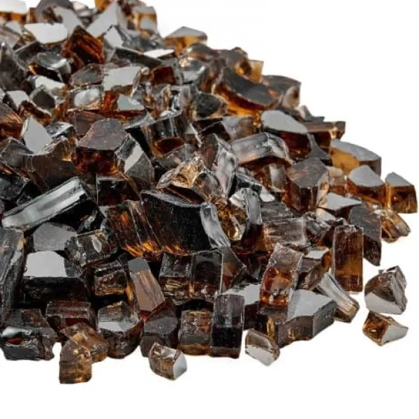 Tilbehør Til Brændeovne & Pejse^Ildstedsglas, Reflekterende Knust Hærdet Glas 12,7 mm, Kobber, Højtemperaturbestandig