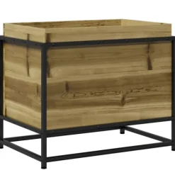 Imprægneret fyrretræ plantekasse 60x40x50 cm - Robust og dekorativ | Størrelse: 60x40x50 cm Krukker & Plantebeholdere